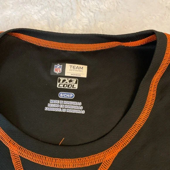Cincinnati Bengals Womens Black Orange TX3 Cool Long Sleeve Shirt Size S P - Picture 4 of 6